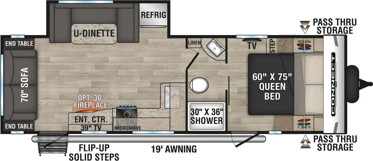 2023 KZ RV Connect SE C251RLSE Travel Trailer Floorplan