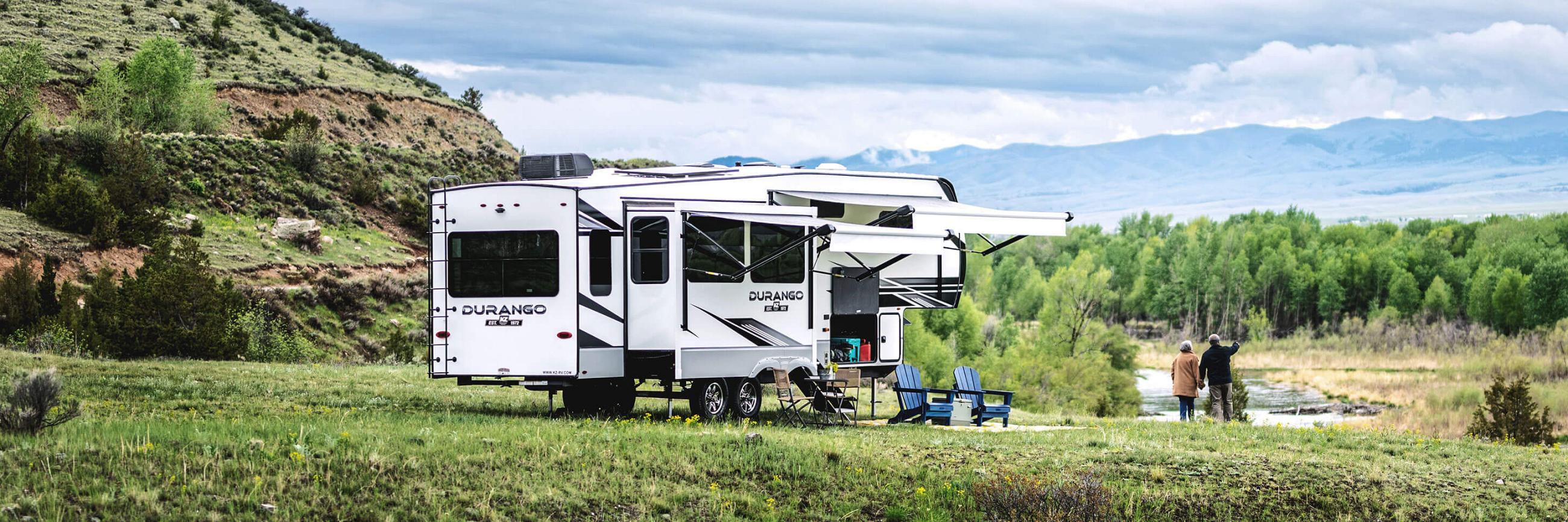 2023 KZ RV Durango D301RLT Fifth Wheel at Campsite