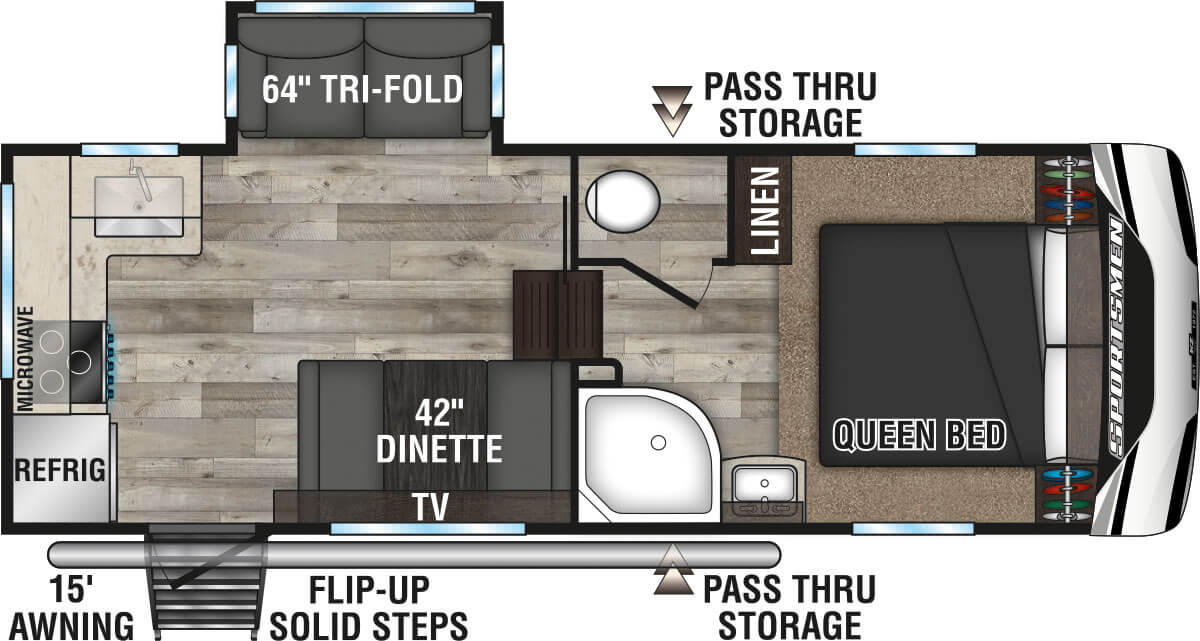 2023 KZ RV Sportsmen 231RK Fifth Wheel Floorplan