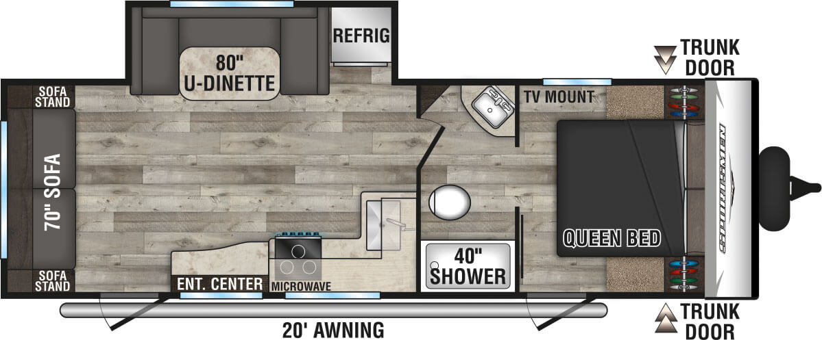 2023 KZ RV Sportsmen SE 251RSSE Travel Trailer Floorplan