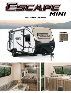 2017 KZ RV Escape Mini Ultra Lightweight Travel Trailers Flyer