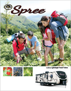 2017 KZ RV Spree Luxury Lightweight Travel Trailers Brochure Cover