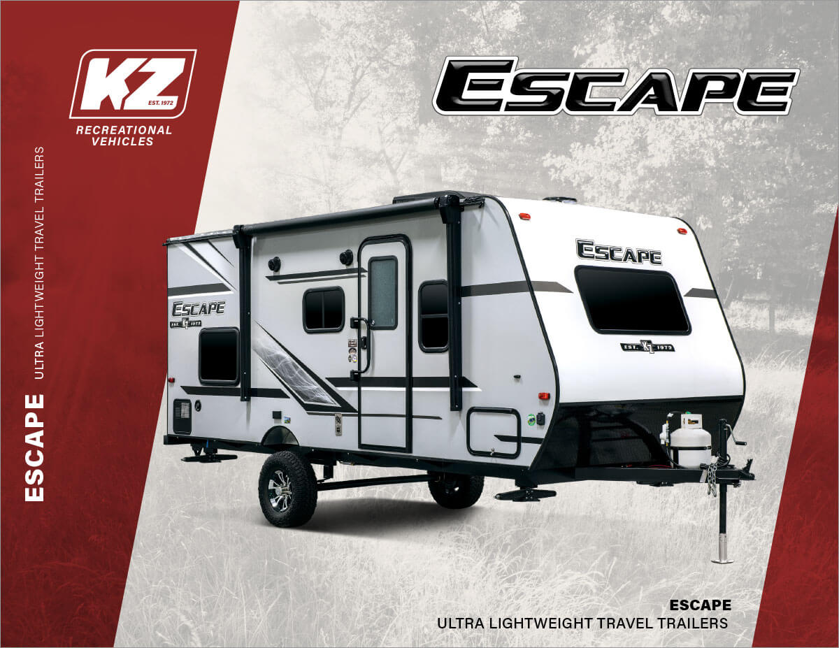 2020 KZ RV Escape Ultra Lightweight Travel Trailers Brochure