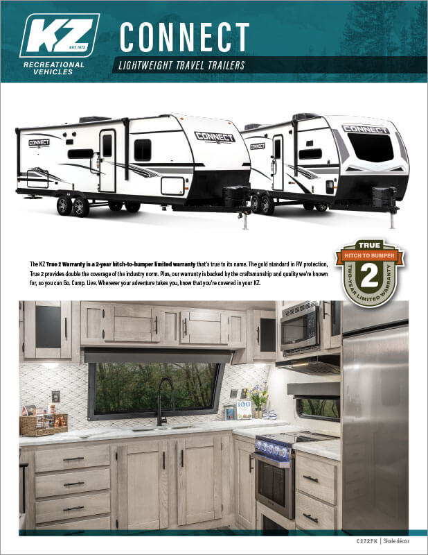 2021 KZ RV Connect Lightweight Travel Trailers Brochure