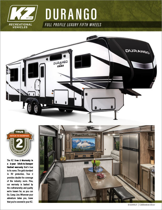 2021 KZ RV Durango Full Profile Luxury Fifth Wheels Brochure