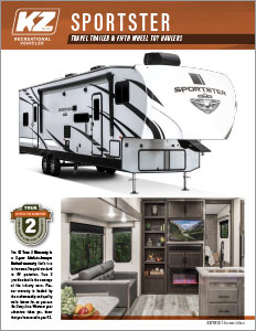 2022 KZ RV Sportster Travel Trailer and Fifth Wheel Toy Haulers Brochure