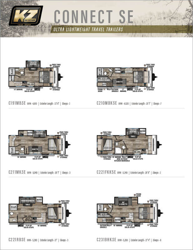 2022 KZ RV Connect SE Lightweight Travel Trailers Flyer