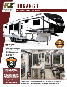 2023 KZ RV Durango Full-Profile Luxury Fifth Wheels Brochure