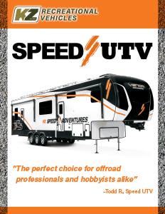 2023 KZ RV Robby Gordon Speed UTV Venom V-Series Fifth Wheel Toy Haulers Brochure