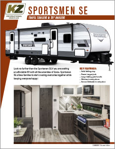 2023 KZ RV Sportsmen SE Value Packed Travel Trailers Brochure