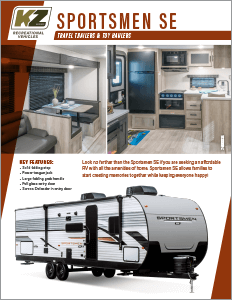 2024 KZ RV Sportsmen SE Value Packed Travel Trailers Brochure