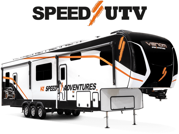 2023 KZ RV Robby Gordon Speed UTV Venom V-Series 3916RG Fifth Wheel Toy Hauler