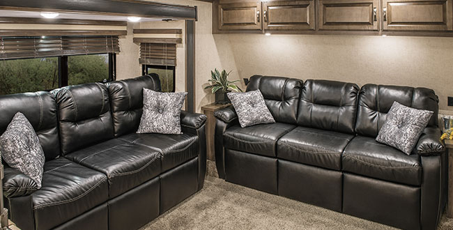 Venom Fifth Wheel Toy Hauler Living Room