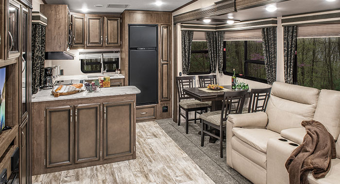 2019 KZ RV Durango Half-Ton D256RKT Fifth Wheel Kitchen