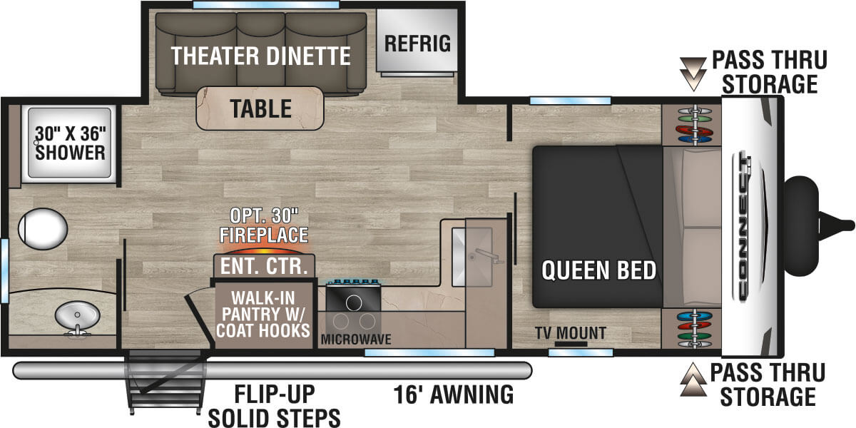 2024 KZ RV Connect SE C221RBSE Travel Trailer Floorplan