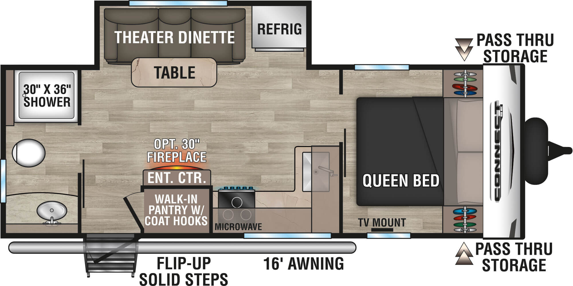 2023 KZ RV Connect SE C221RBSE Travel Trailer Floorplan