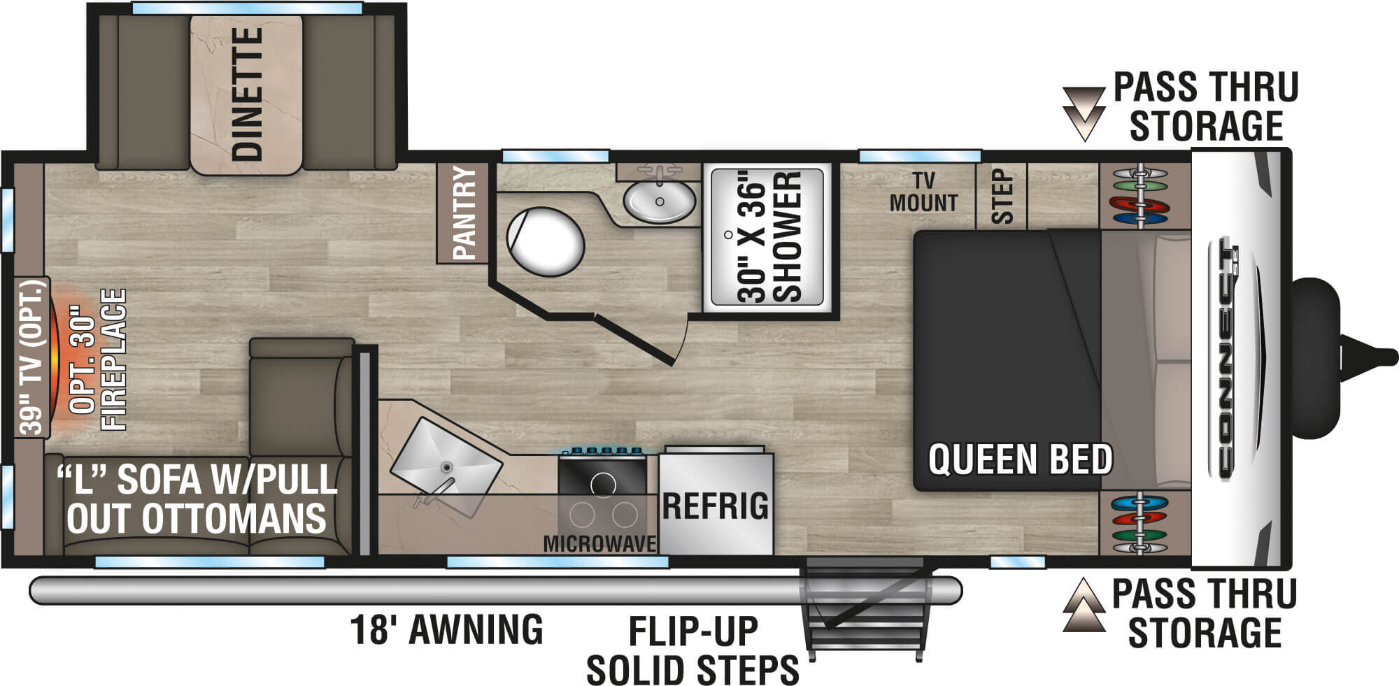 2023 KZ RV Connect SE C221RESE Travel Trailer Floorplan