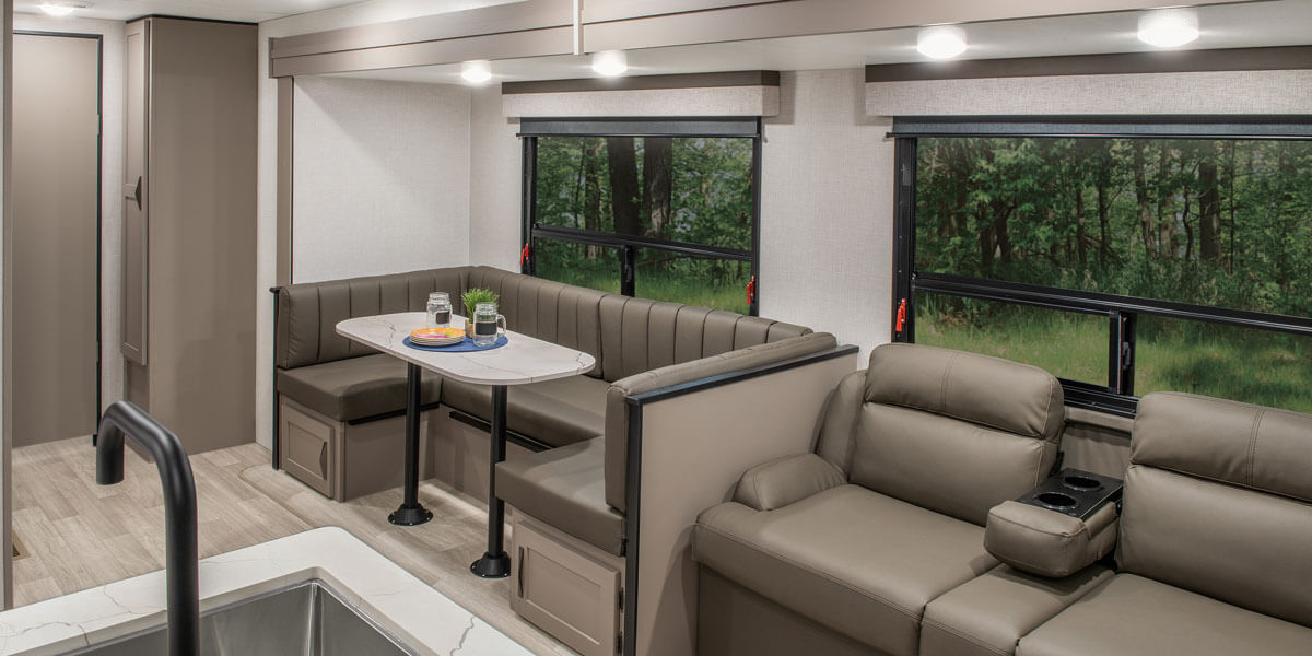 2024 KZ RV Connect SE C312BHKSE Travel Trailer Sofa and Dinette