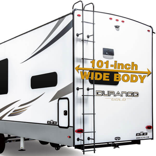 2024 KZ RV Durango Gold G391RKF Fifth Wheel Exterior 101 Inch Wide Body