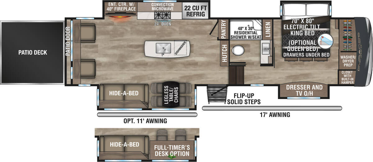 2024 KZ RV Durango Gold G358RPQ Fifth Wheel Floorplan