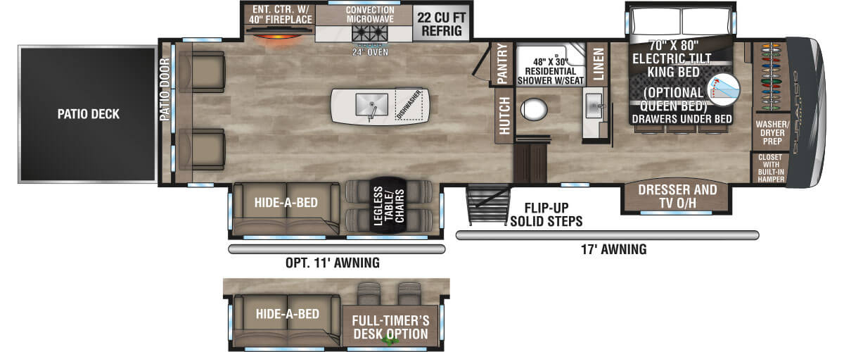 2024 KZ RV Durango Gold G358RPQ Fifth Wheel Floorplan