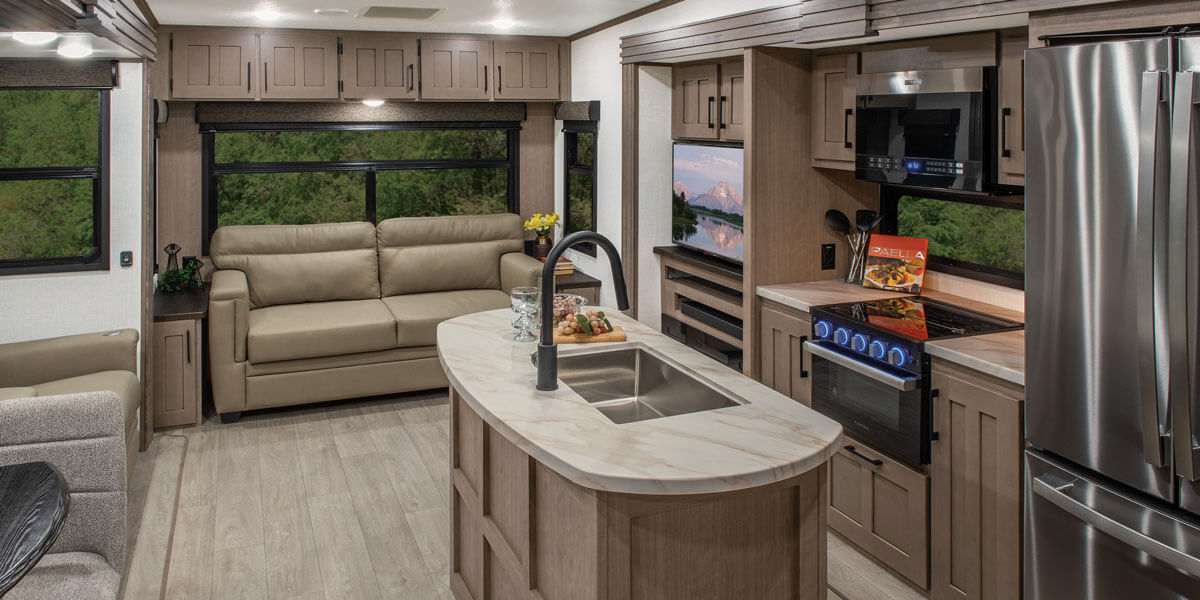 2024 KZ RV Durango Half Ton D283RLT Fifth Wheel Living Room