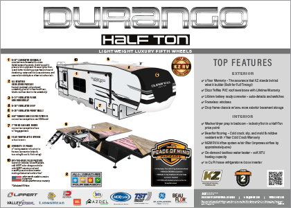 2024 KZ RV Durango Half-Ton Lightweight Luxury Fifth Wheels Poster